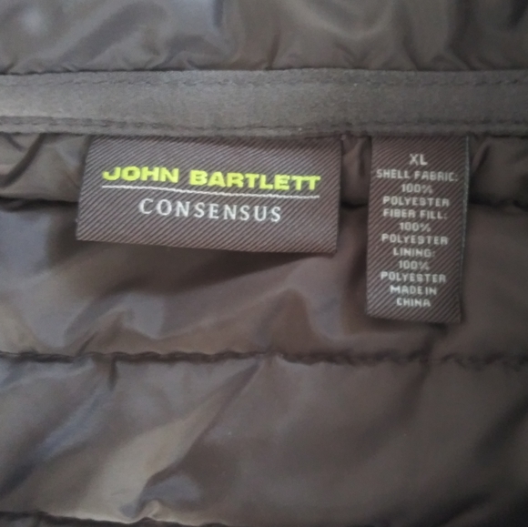 John Bartlett Consensus Puffer Vest Men's Extra Large Gray Zip Up - Picture 5 of 6